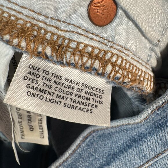 Madewell Jeans Womens 26 Blue Slinny Crop Mid Rise Dark Wash Button Fly - Picture 7 of 14